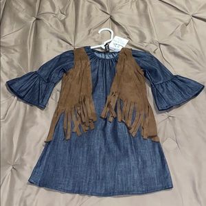 Girl🎀toddler blue jean dress